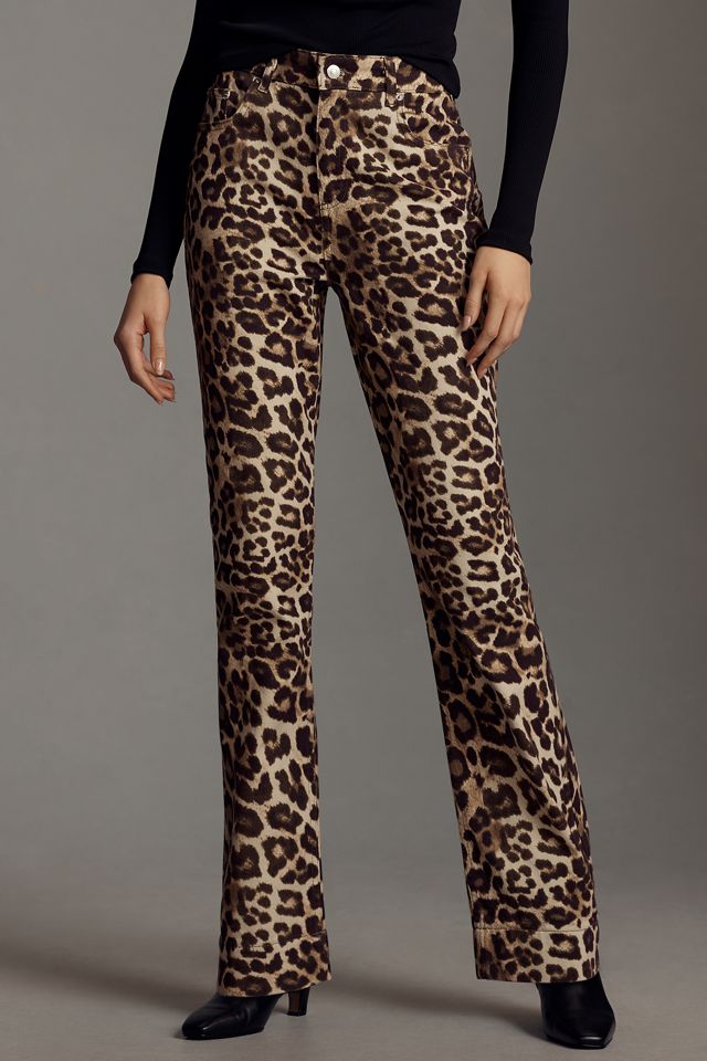 ALIGNE Miso Leopard-Print Straight-Leg Jeans #1