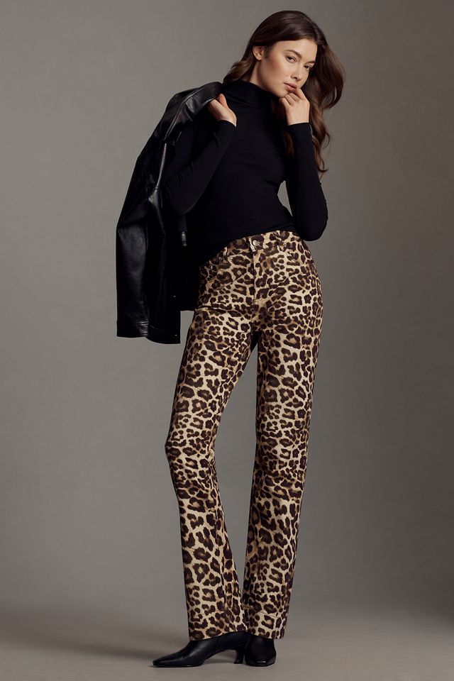 ALIGNE Miso Leopard-Print Straight-Leg Jeans #4