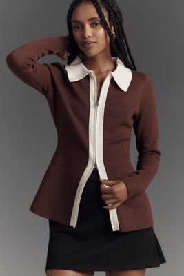 ALIGNE Isobel Gestricktes Langarm-Oberteil mit Kragen