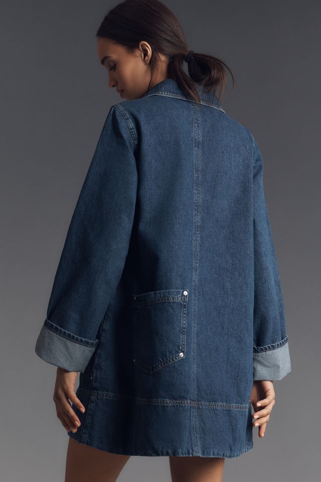 ALIGNE Keri Long-Sleeve Utility Denim Mini Dress #2