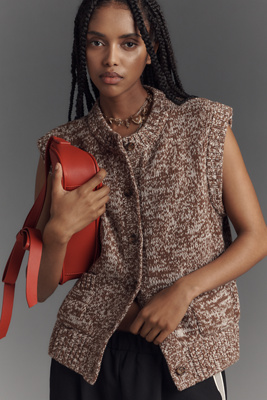 Gilet en maille Bronson en Brown taille: S chez Anthropologie - ALIGNE - Modalova