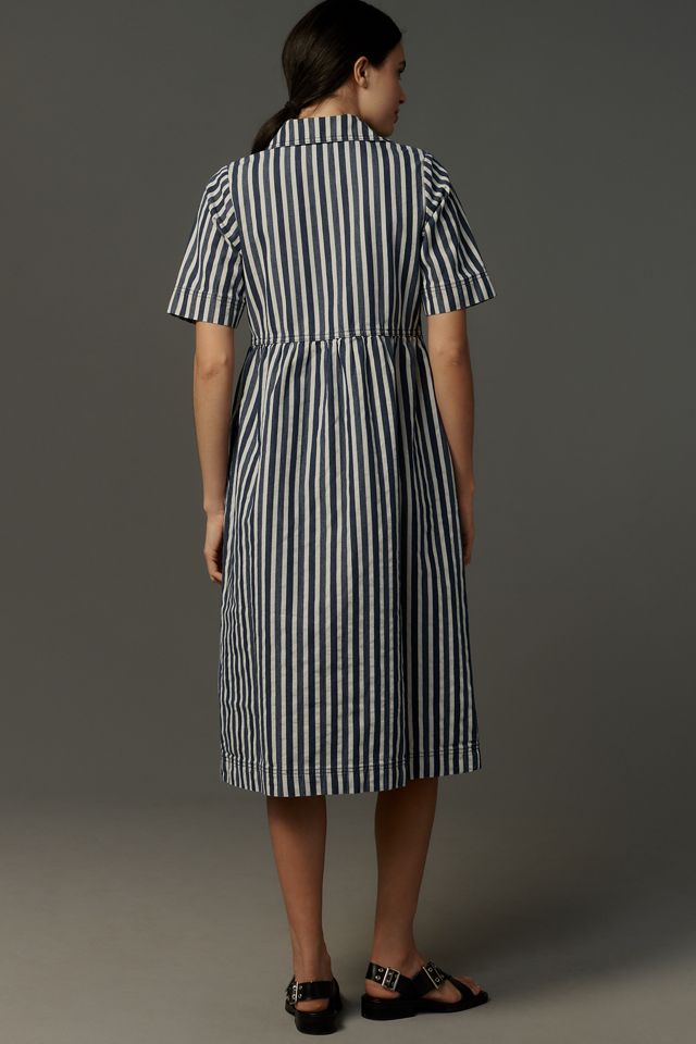 ALIGNE Gabriella Short-Sleeve Denim Midi Dress #2