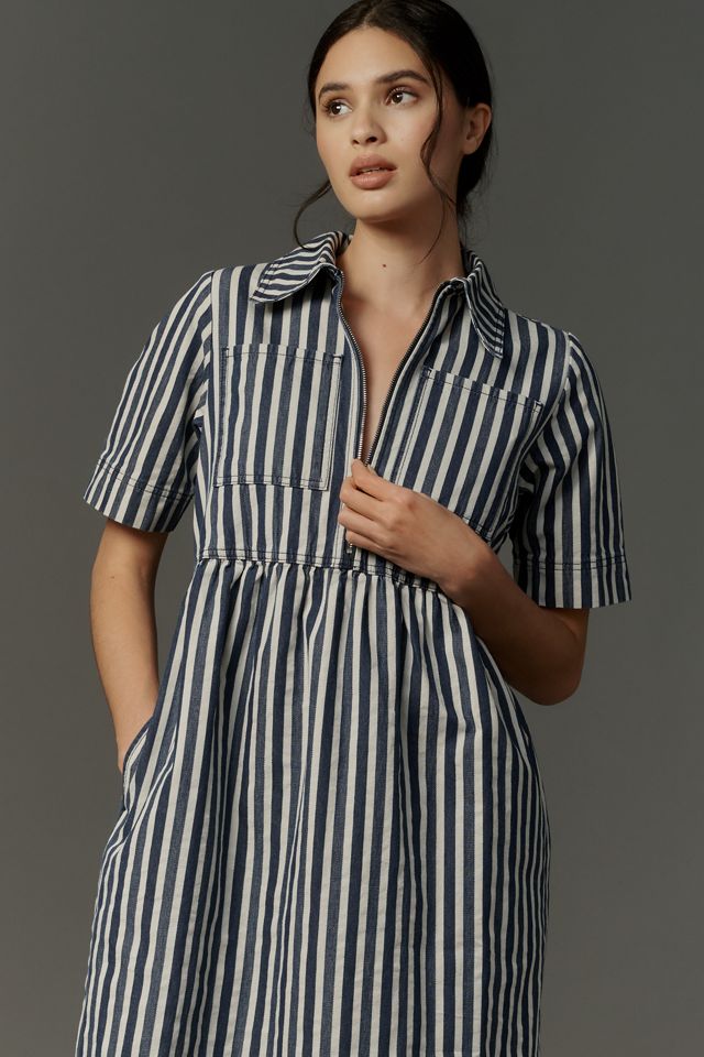 ALIGNE Gabriella Short-Sleeve Denim Midi Dress #3