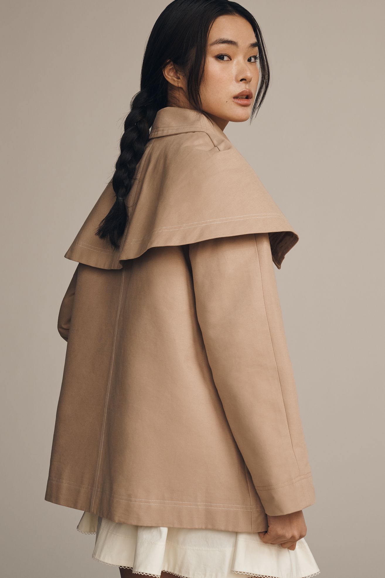 ALIGNE | Ashton Cape Short Trench Coat