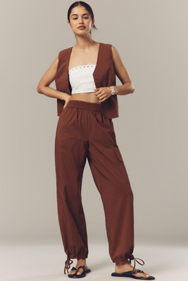 Carter Mid-Rise Tie-Detail Cargo Pants
