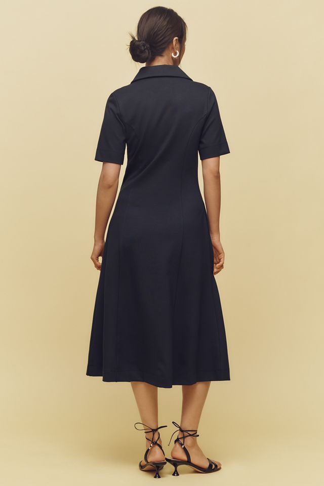ALIGNE Luka Short-Sleeve Ponte Midi Shirt Dress #3