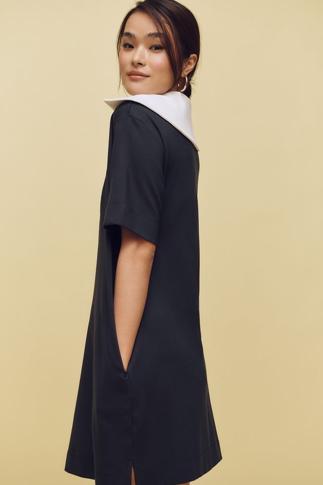 ALIGNE Natty Short-Sleeve Collared Jersey Mini Dress #1
