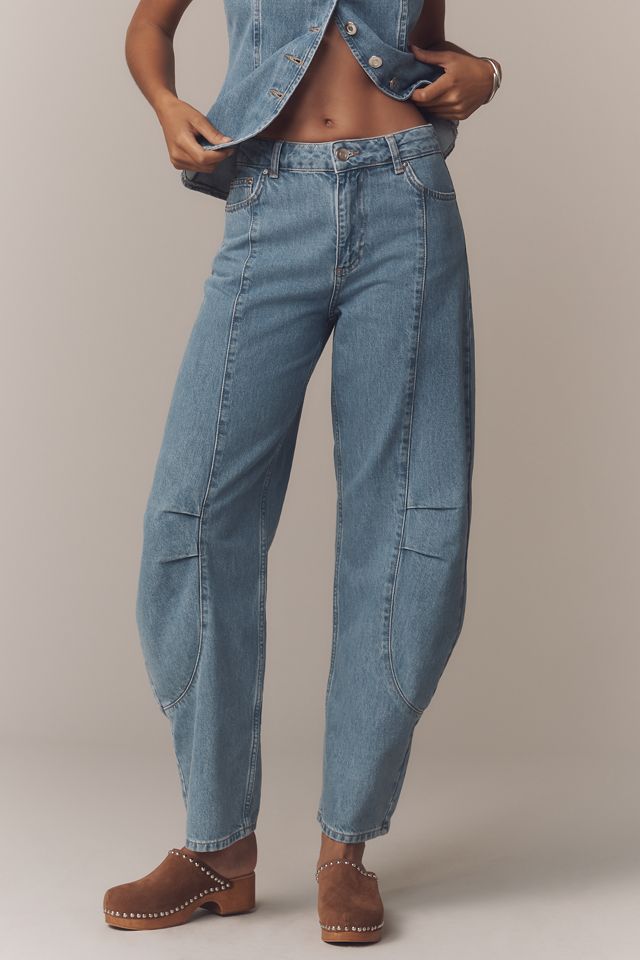 ALIGNE Courage Mid-Rise Barrel-Leg Jeans #1