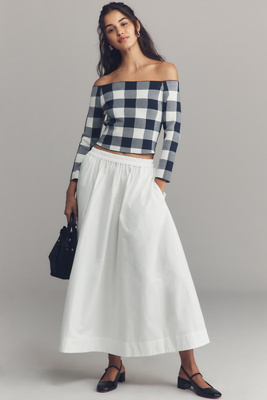 Aligne Natalie Midi Skirt In White
