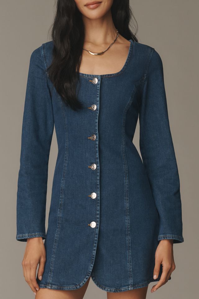 ALIGNE Pax Long-Sleeve Denim Mini Dress #1