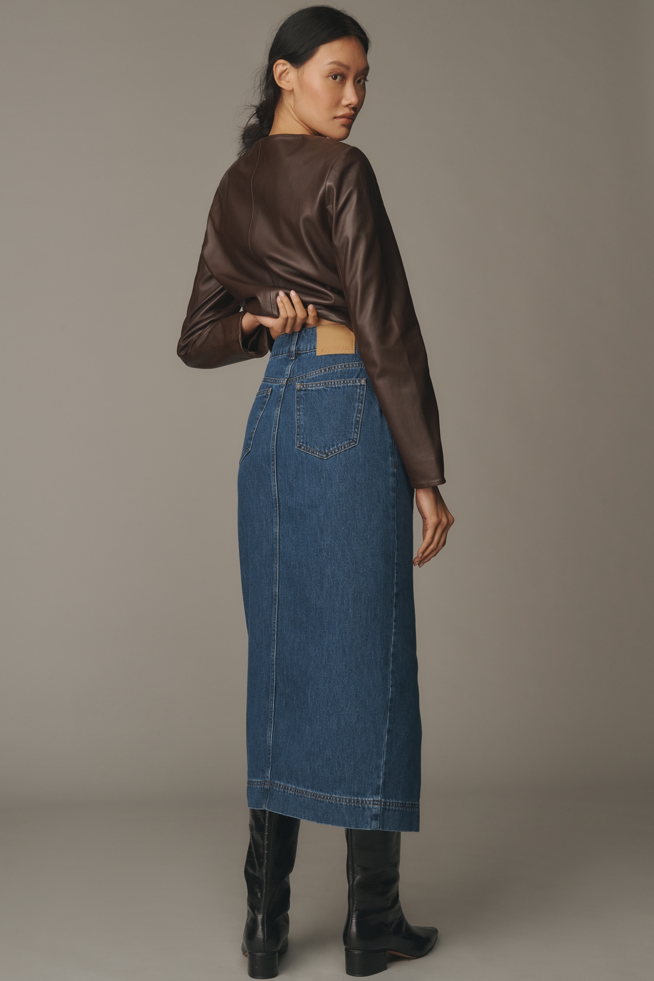 ALIGNE Asher Denim Midi Skirt