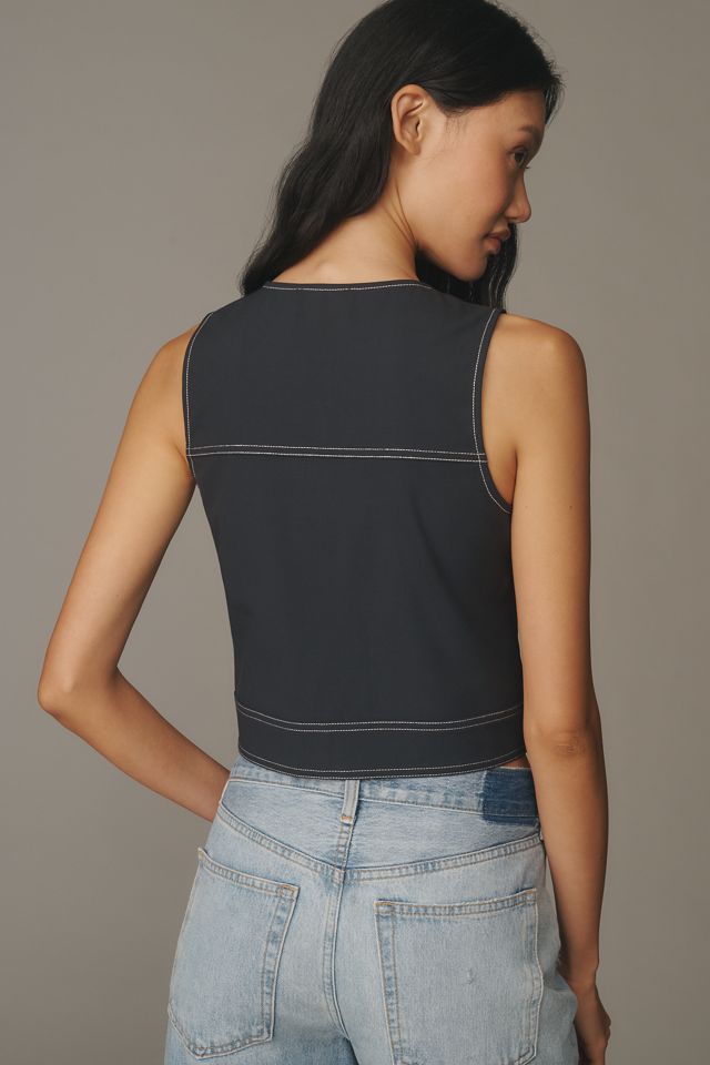ALIGNE Sleeveless Buttondown Top #1