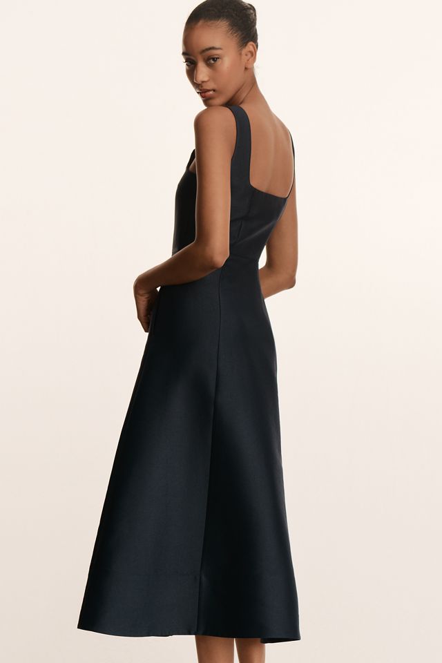 ALIGNE Paisley Sleeveless Satin Midi Dress #3