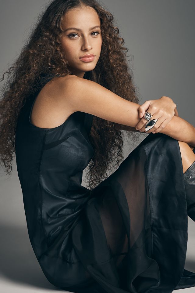 ALIGNE Amalie Sleeveless Sheer Silk Blend Maxi Dress | Anthropologie