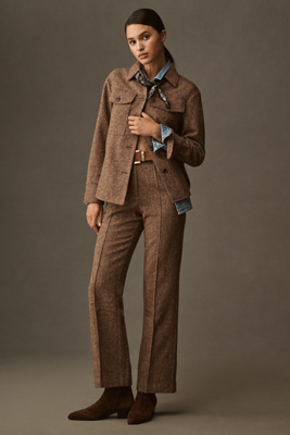 Aligne Lena Wool-blend Trousers Pants In Brown