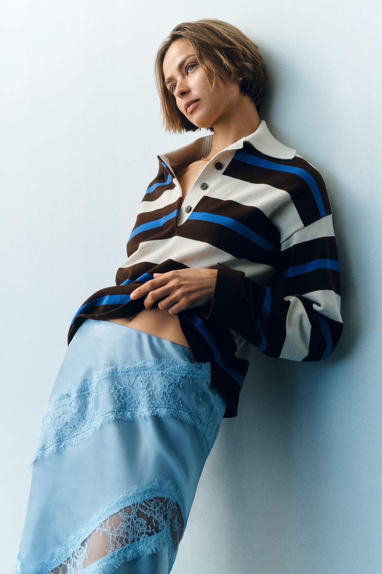 ALIGNE Ester Wool Cotton Rugby Pullover