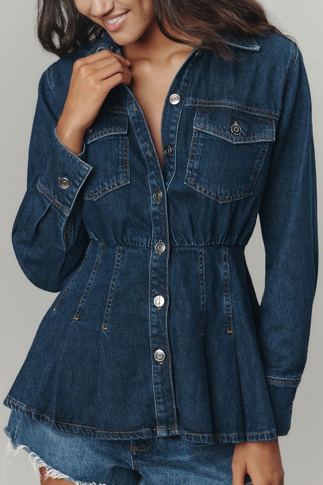 ALIGNE Hana Denim Pleated Shirt #1