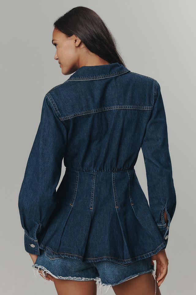 ALIGNE Hana Denim Pleated Shirt #3