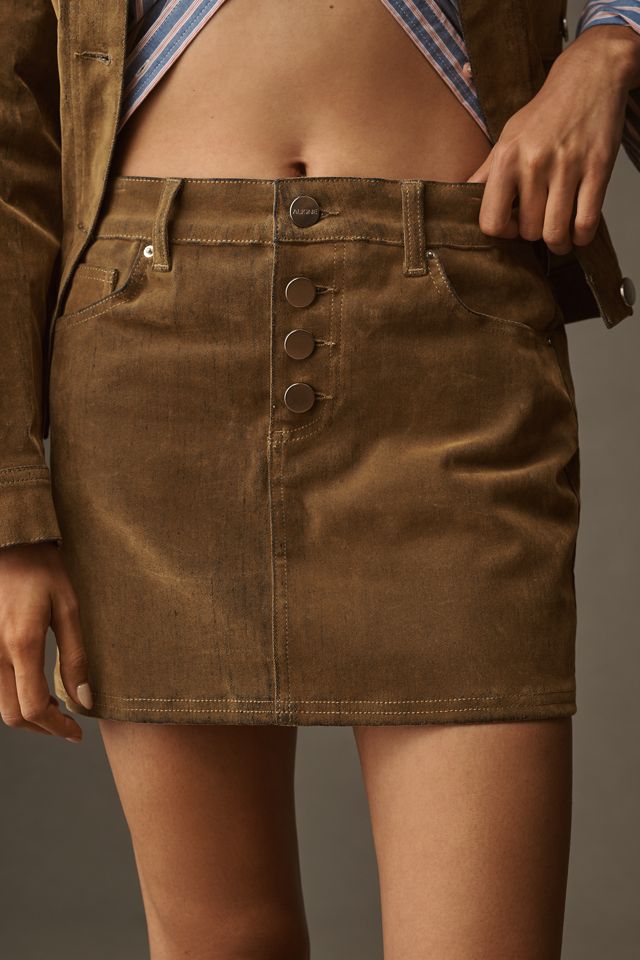 ALIGNE Corrie Flock Denim Mini Skirt #1