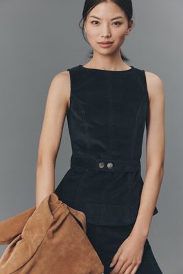 ALIGNE Trish Corduroy Belted Top