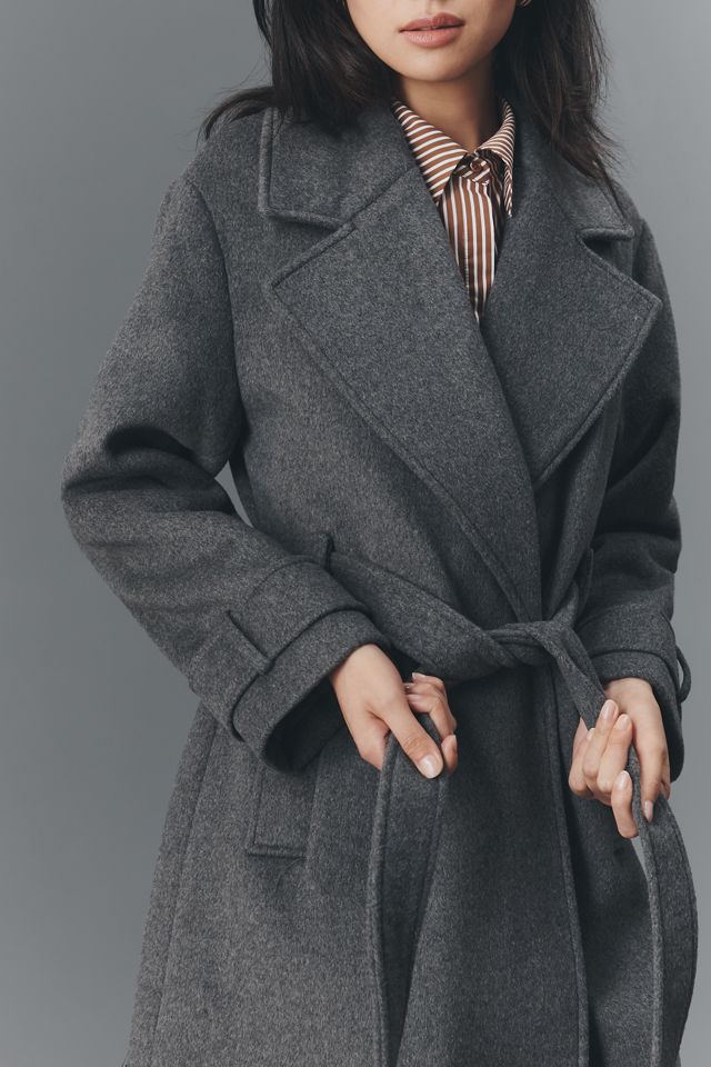 ALIGNE George Wool Blend Wrap Coat | Anthropologie