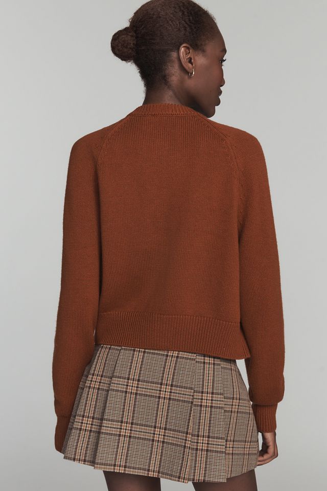 ALIGNE Tania Diamante Wool-Blend Collared Cardigan Sweater #2