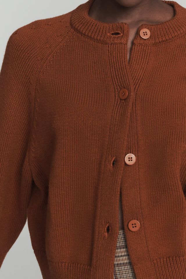 ALIGNE Tania Diamante Wool-Blend Collared Cardigan Sweater #3