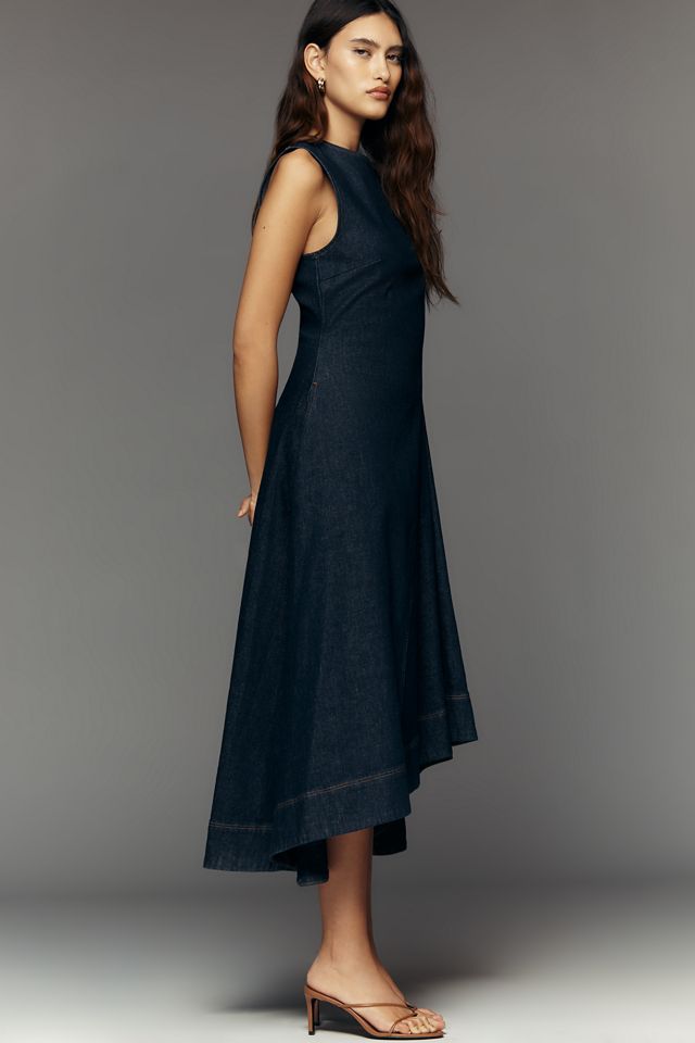 satin low back midi dress Satin midi dress with a cutout 44 (FR) / Black
