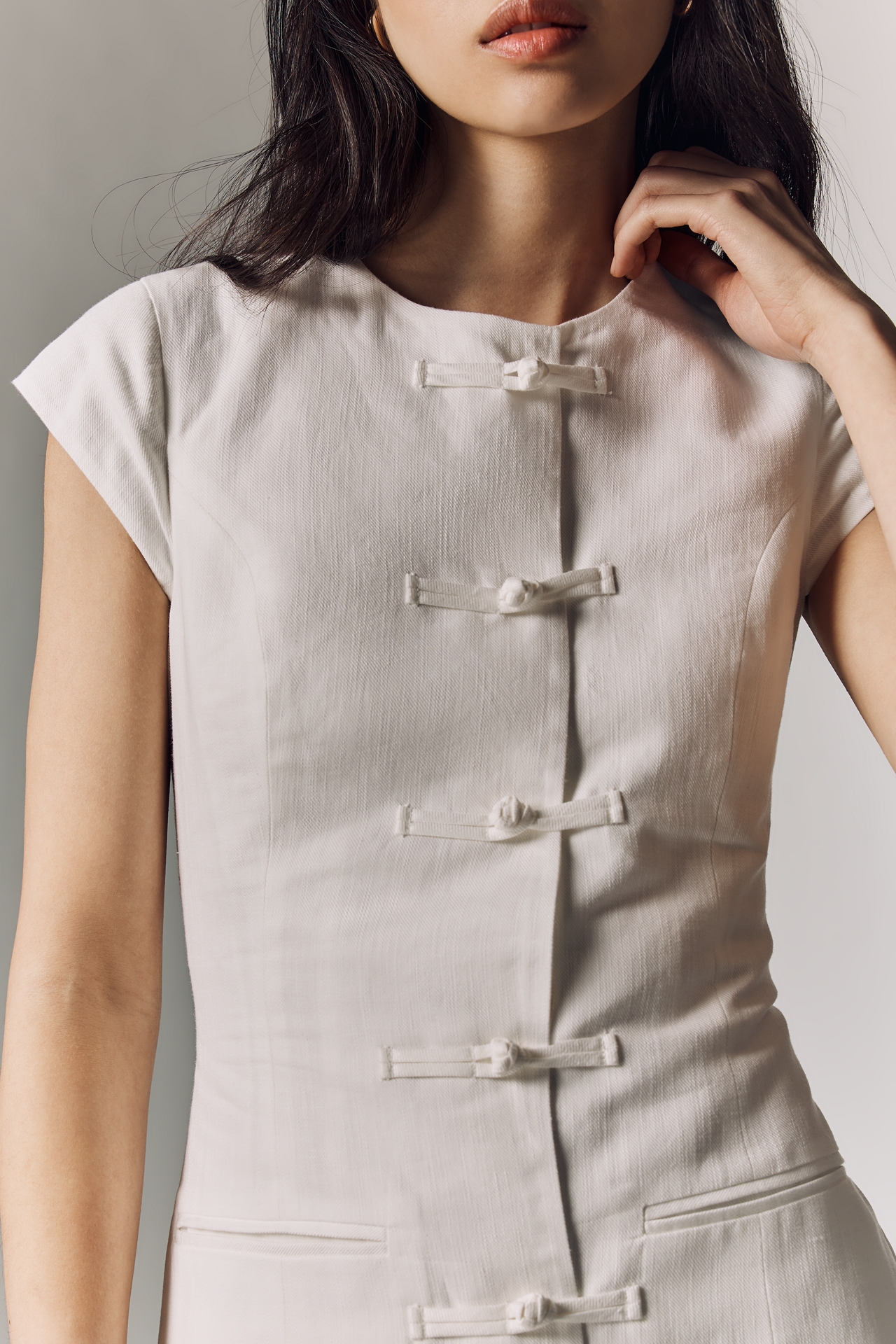 ALIGNE Jennie Linen-Blend Mini Dress