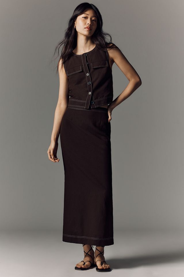 ALIGNE Linen Buttondown Tank #2