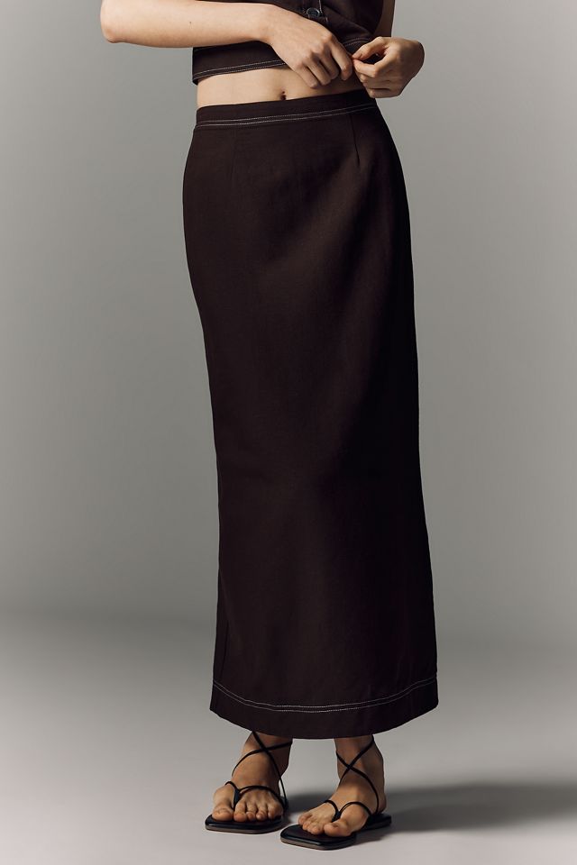 ALIGNE Mia Linen Maxi Skirt | Anthropologie