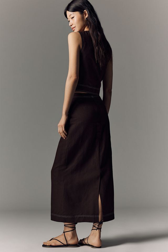 ALIGNE Mia Linen-Blend Maxi Skirt #2