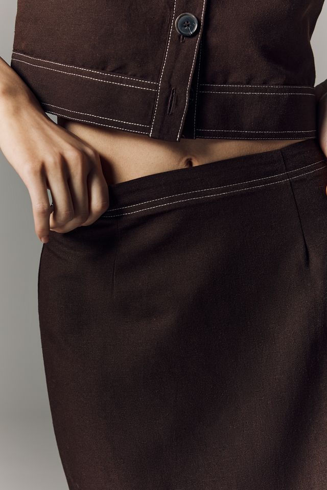 ALIGNE Mia Linen-Blend Maxi Skirt #3