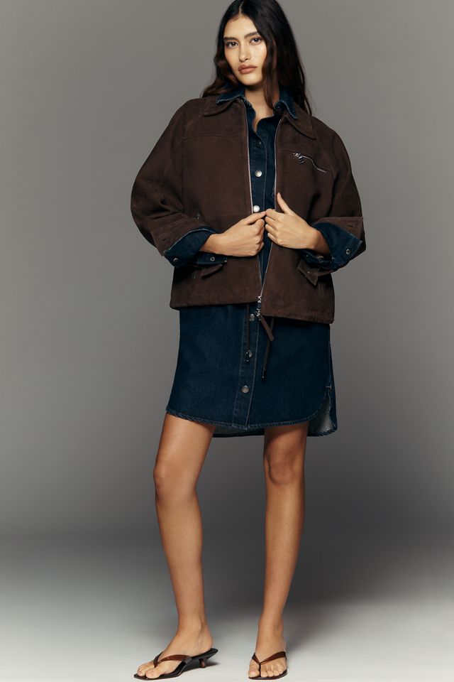 ALIGNE Alex Suede Bomber Jacket #1