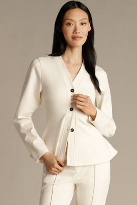 Derek Lam 10 Crosby Novessa Ruched-Sleeve Lady Jacket | Anthropologie