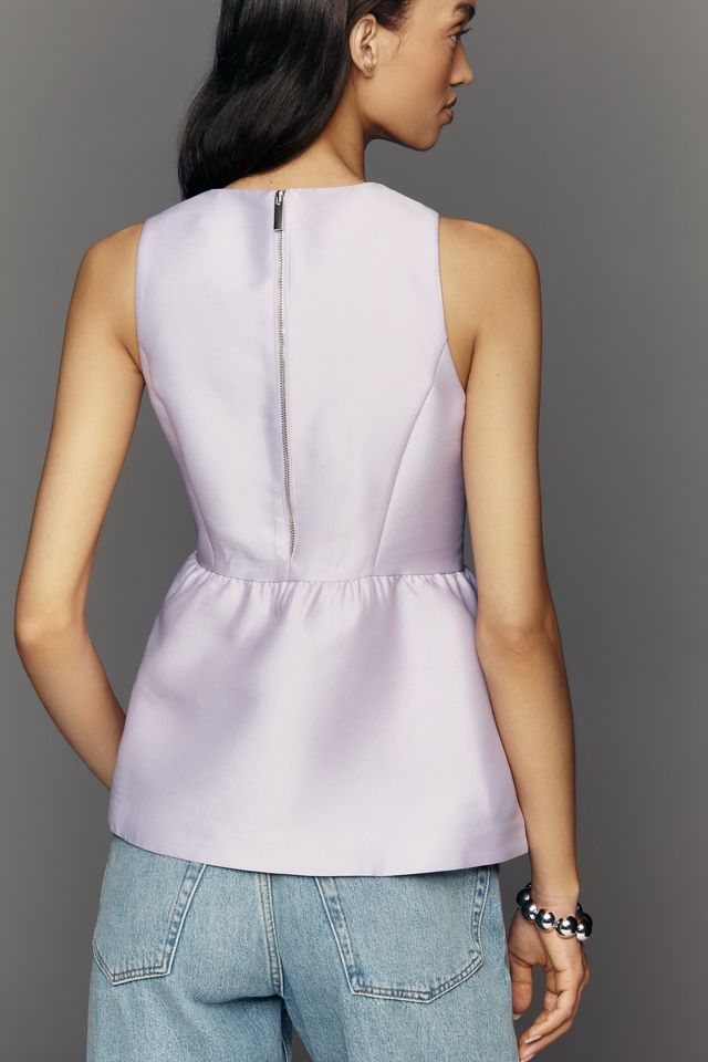 ALIGNE Solstice Satin Peplum Top #3