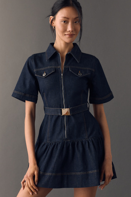 ALIGNE Amanda Cotton Denim Mini Dress | Anthropologie