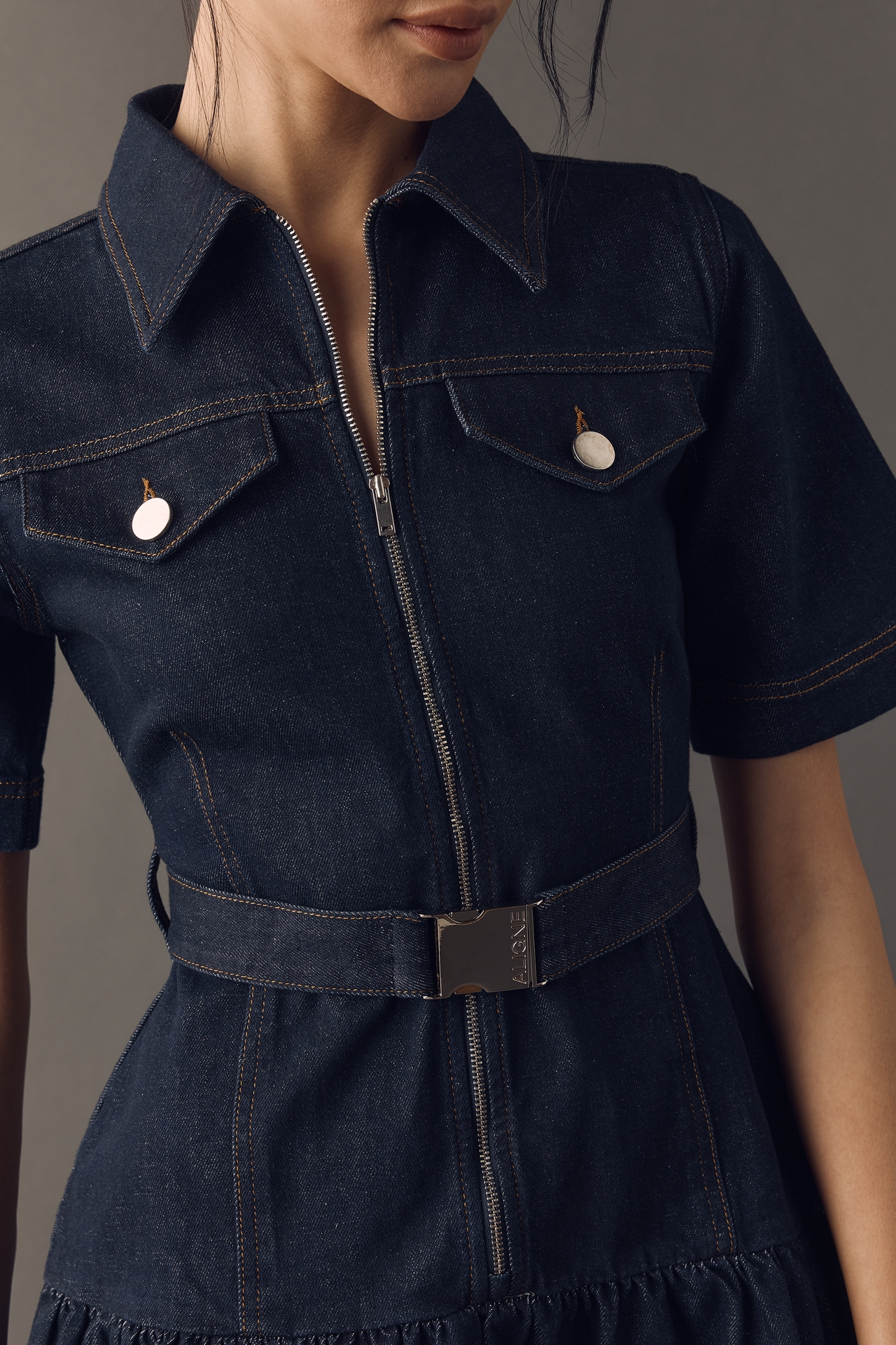 ALIGNE Amanda Cotton Denim Mini Dress