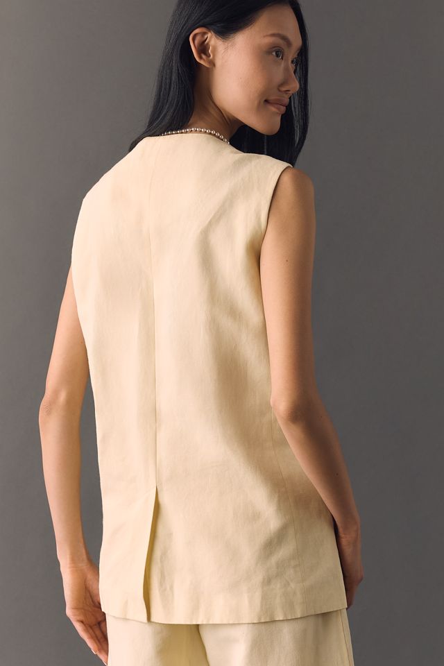 ALIGNE Royal Linen Longline Vest #2