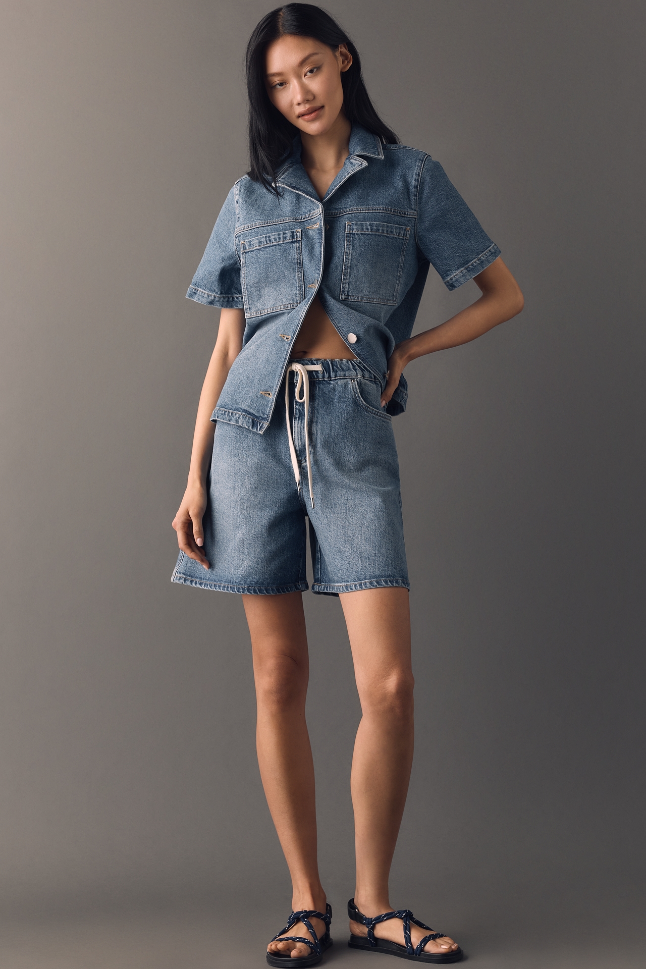 ALIGNE Lara Drawstring Denim Shorts