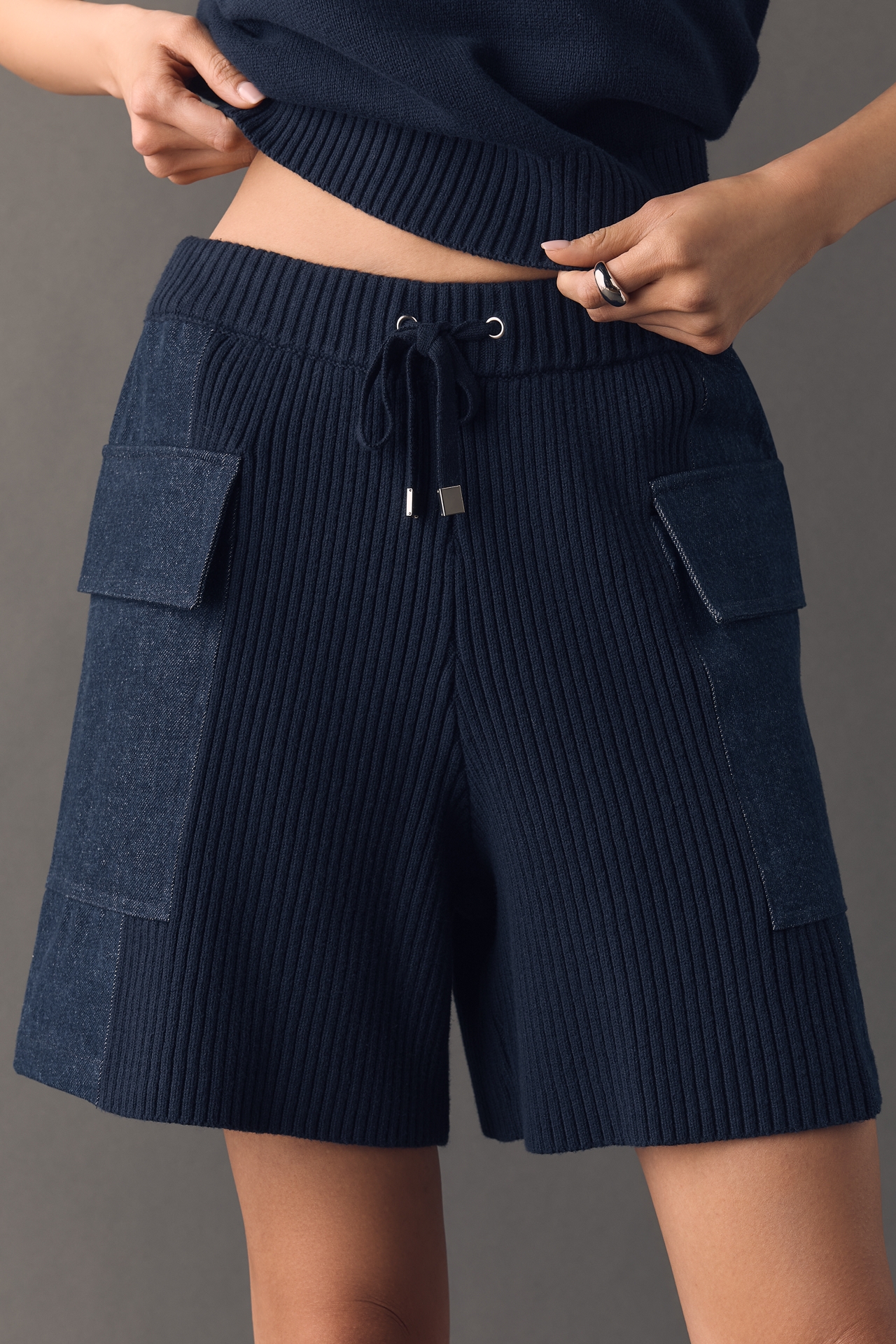 ALIGNE Denim Knit Shorts