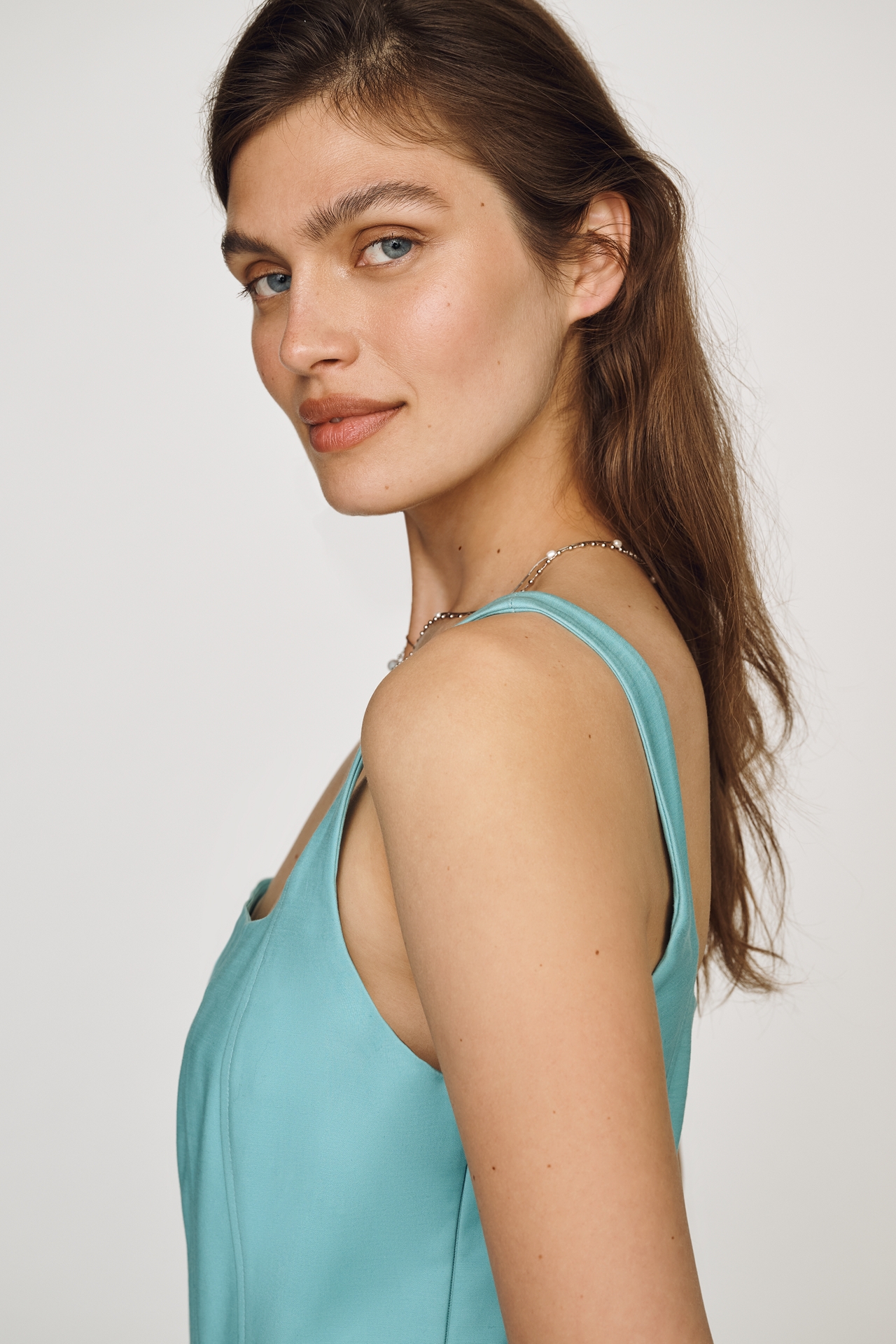 ALIGNE Fernanda Square-Neck Midi Dress