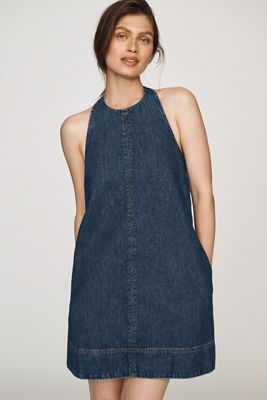 ALIGNE Sandy 100% Cotton Mini Halter Dress