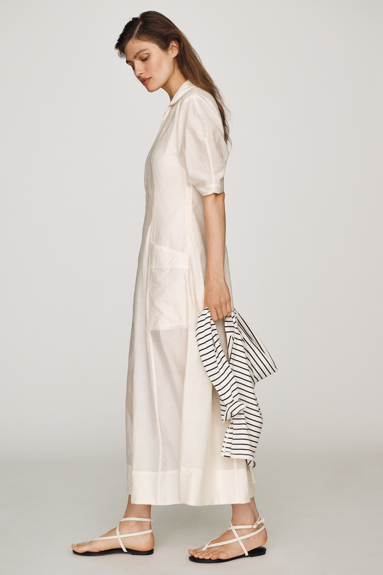 ALIGNE Tracy Sheer Midi Shirt Dress