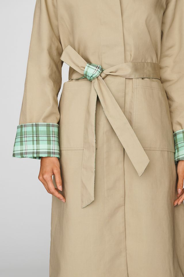 ALIGNE Barnaby 100% Cotton Reversible Trench Coat #4