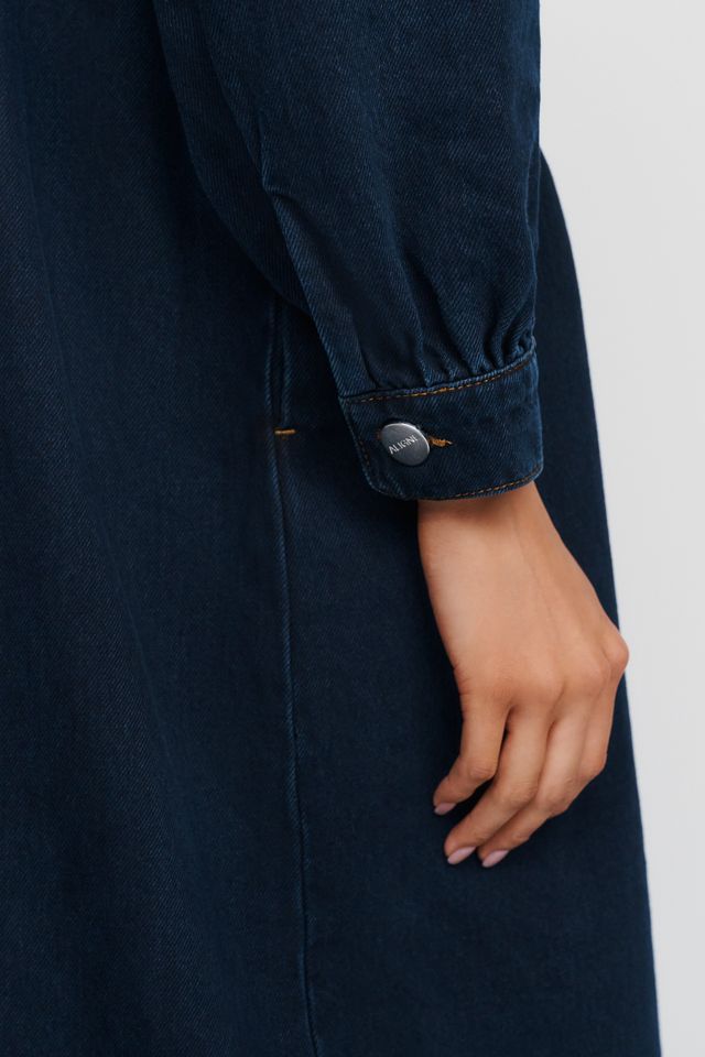 ALIGNE Gabriella 100% Cotton Denim Midi Dress #2