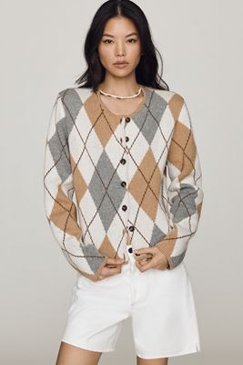 ALIGNE Aggie Argyle Cardigan