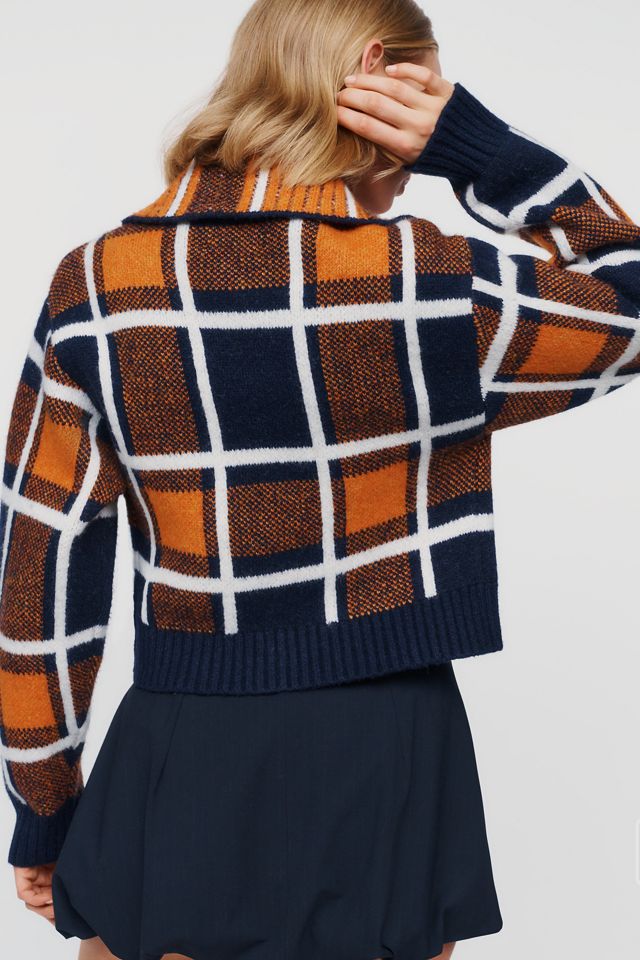 ALIGNE Carmen Wool Blend Plaid Cardigan #3