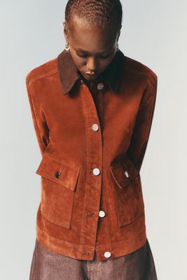 ALIGNE Bark Flock Cotton Stretch Jacket
