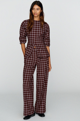 Aligne Riley High Rise Wide Leg Trousers Pants In Multicolor